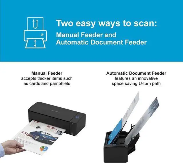 Alt view image 3 of 6 - ScanSnap iX1300 Compact Wireless or USB Double-Sided Color Document, Photo & Receipt Scanner with Auto Document Feeder and Manual Feeder for Mac or PC, Black