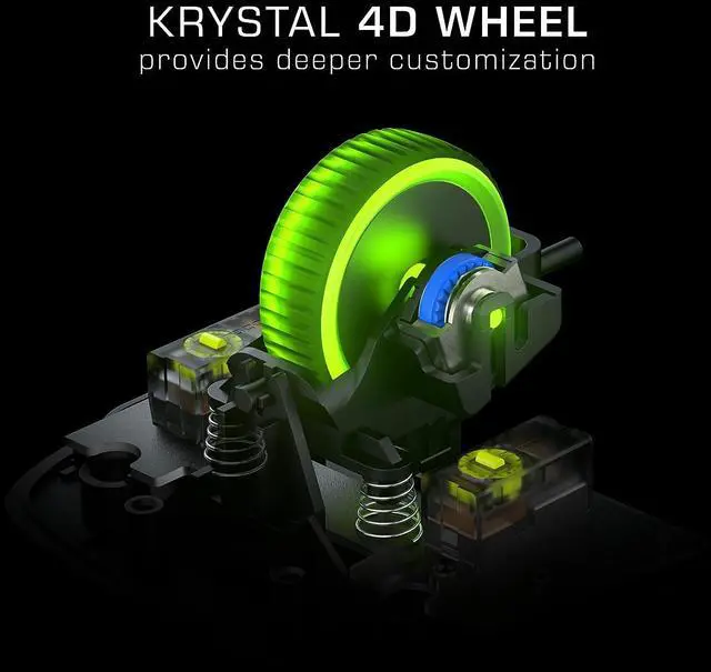 Alt view image 3 of 6 - ROCCAT Kone XP PC Gaming Mouse with 3D AIMO RGB Lighting, 19K DPI Optical Sensor, 4D Krystal Scroll Wheel, Multi-Button Design, Wired Computer Mouse - White