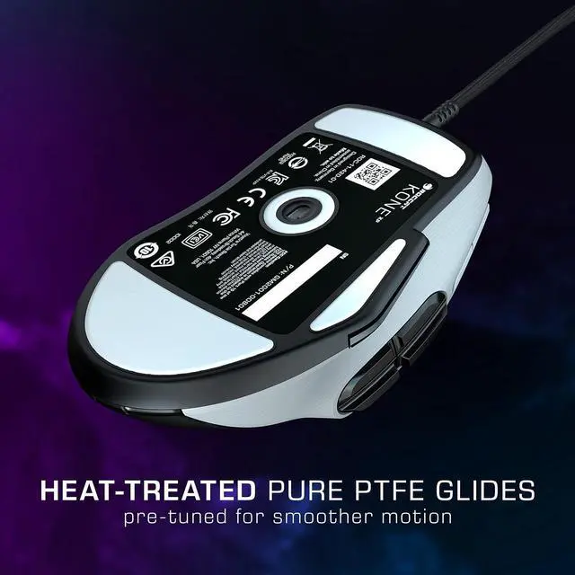 Alt view image 4 of 6 - ROCCAT Kone XP PC Gaming Mouse with 3D AIMO RGB Lighting, 19K DPI Optical Sensor, 4D Krystal Scroll Wheel, Multi-Button Design, Wired Computer Mouse - White