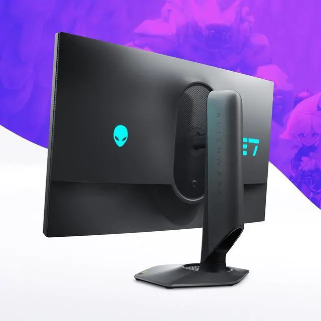 Alt view image 2 of 6 - Alienware AW2724DM Gaming Monitor 27" QHD 180Hz w Overclock FreeSync Premium Pro VESA Display Black,Black/Silver