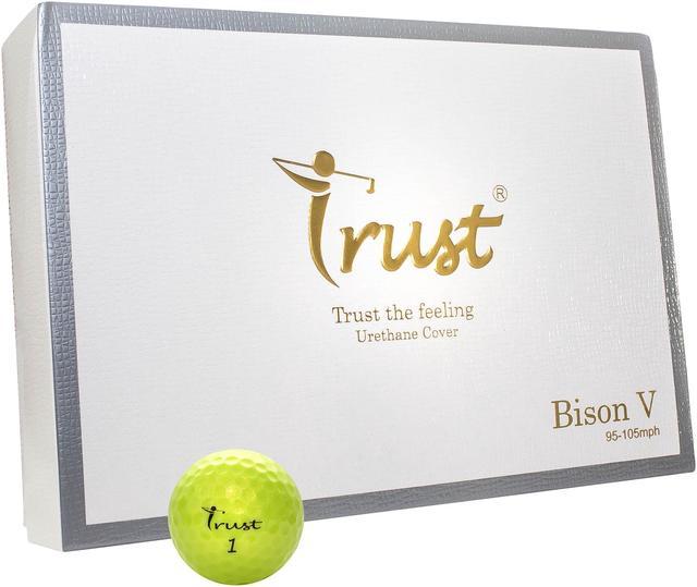 Trust Bison V, Urethane Covered for Swing Speed 95~105mph, 3 Piece Golf Ball,  Soft & Elasticity Feel, Green Side Control with Distance-Yellow 1 Dozen -  Newegg.com