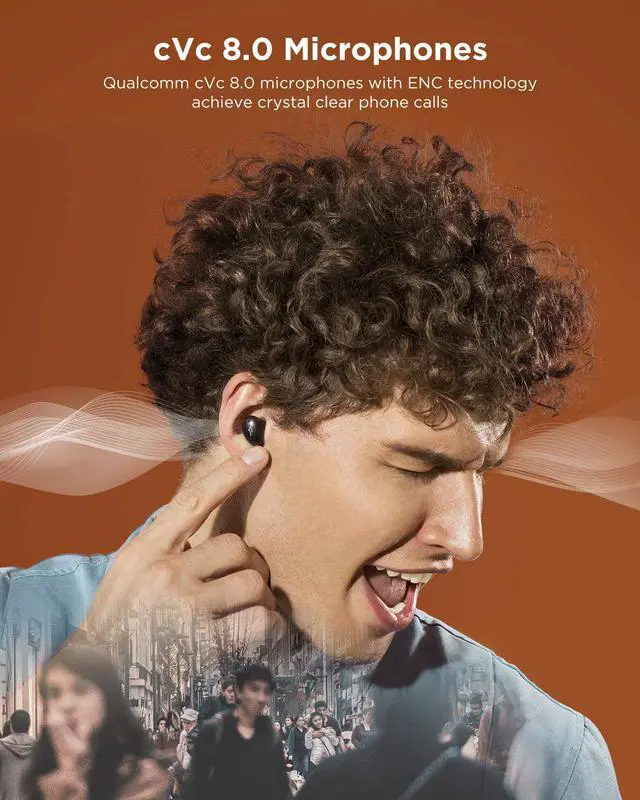 Alt view image 7 of 9 - 1MORE ColorBuds True Wireless Earbuds, Premium Bluetooth Earphones with Super Light-Weight Design, IPX5 Water Resistant, 22H Playtime, and Dual ENC Mic, for Workout, Sports, Home Office, Black
