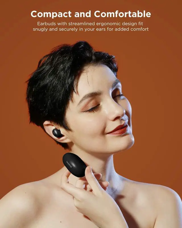 Alt view image 3 of 9 - 1MORE ColorBuds True Wireless Earbuds, Premium Bluetooth Earphones with Super Light-Weight Design, IPX5 Water Resistant, 22H Playtime, and Dual ENC Mic, for Workout, Sports, Home Office, Black