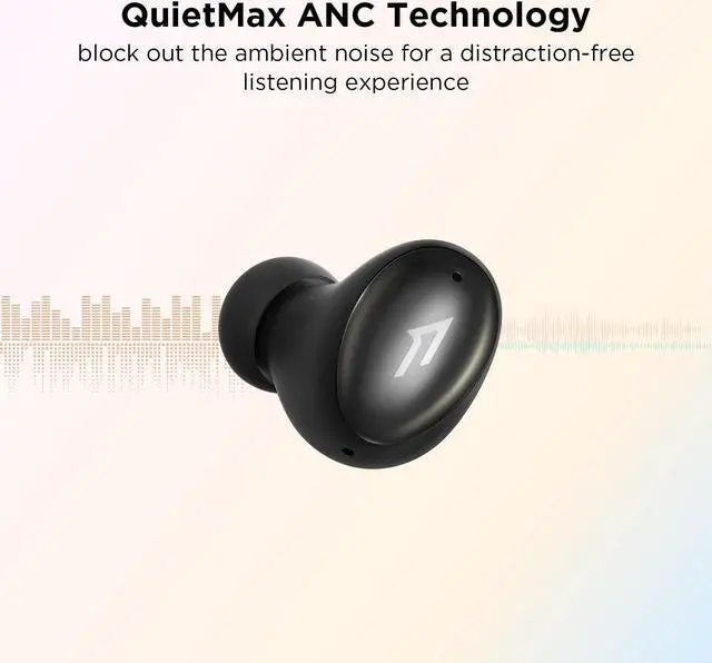 Alt view image 3 of 8 - 1MORE ColorBuds2 Active Noise Cancelling Wireless Earbuds, Bluetooth 5.2 Headphones, Sound ID, Dual Mode Noise Cancelling, CVC 8.0 for Clear Calls, Fast & Wireless Charging, IPX5, Black