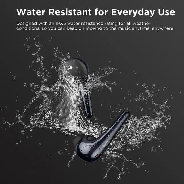 Alt view image 5 of 8 - 1MORE ComfoBuds2 True Wireless Earbuds, Bluetooth 5.2 Headphones, Deep Bass, 12 EQ Presets, AAC, 4 ENC Mics, 15min Quick Charge, Gaming Mode, USB-C, in Ear Earphones, Black