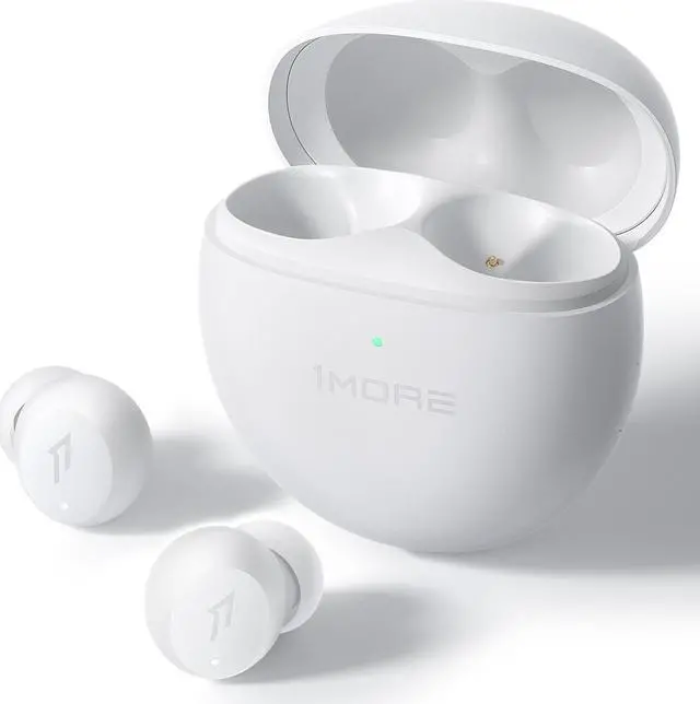 Main image of 1MORE ComfoBuds Mini Hybrid Active Noise Cancelling Earbuds, in-Ear Headphones with Stereo Sound, Bluetooth 5.2 Headset with 4 Mics, Clear Calls, Wireless Charging, Soothing Sound, Waterproof, White