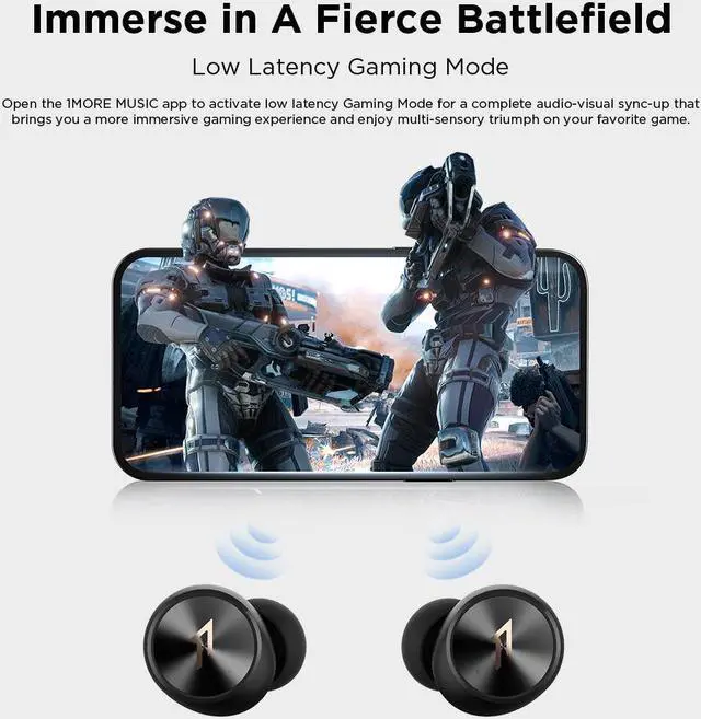 Alt view image 5 of 7 - 1MORE PistonBuds Pro Hybrid Active Noise Canceling Wireless Earbuds, Bluetooth 5.2 Headphones, 12 Studio-Grade EQs, AAC, 30h Playtime, 4 Mics with DNN, Gaming Mode, IPX5, Black