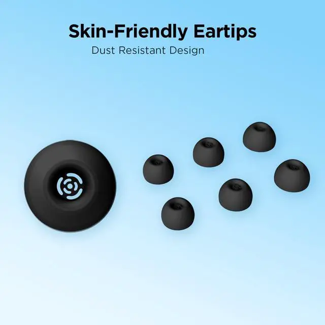Alt view image 7 of 7 - 1MORE Omthing AirFree Buds, Wireless Earbuds Bluetooth 5.3 Headphones, 44 Hours Playtime, 8mm Dynamic Driver, Adjustable EQ Modes, Smart Noise Cancellation, Black