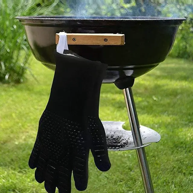 Alt view image 7 of 7 - Oven Frying Smoker Barbecue Grill BBQ Baking Cooking Grilling Gloves 932 F Extreme Heat Rated Cut Fire Resistant Glove Indoor Outdoor Extra Long Cuff Kitchen Mitts for Men Women 1pair