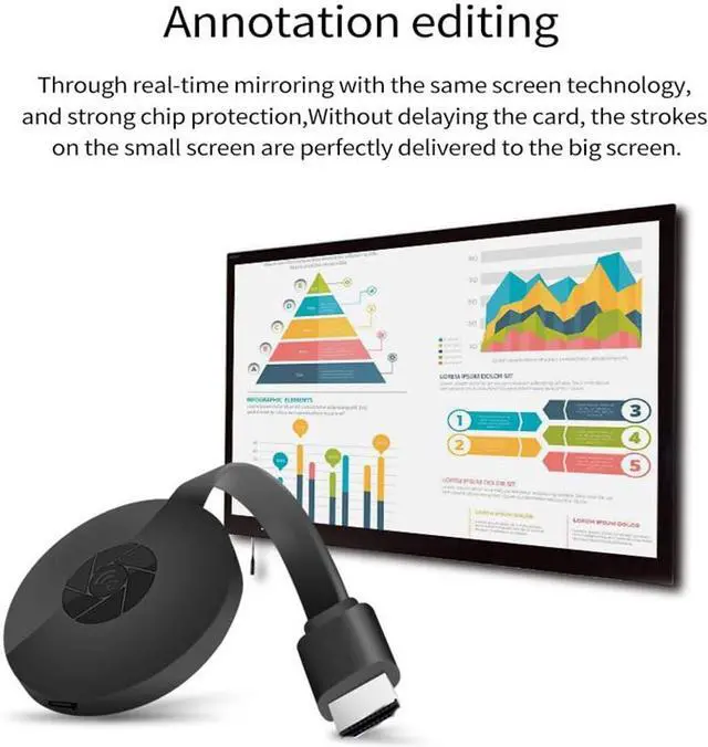 Alt view image 6 of 6 - G2 2.4G wireless WiFi display adapter, 1080 wireless HDMI display receiver DLNA Airplay Miracast iOS Android Windows