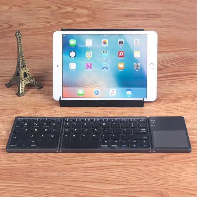 Alt view image 2 of 7 - Mini Folding keyboard, Wireless Bluetooth Keyboard with Touchpad for Windows, , IOS For ipad Phone Tablet