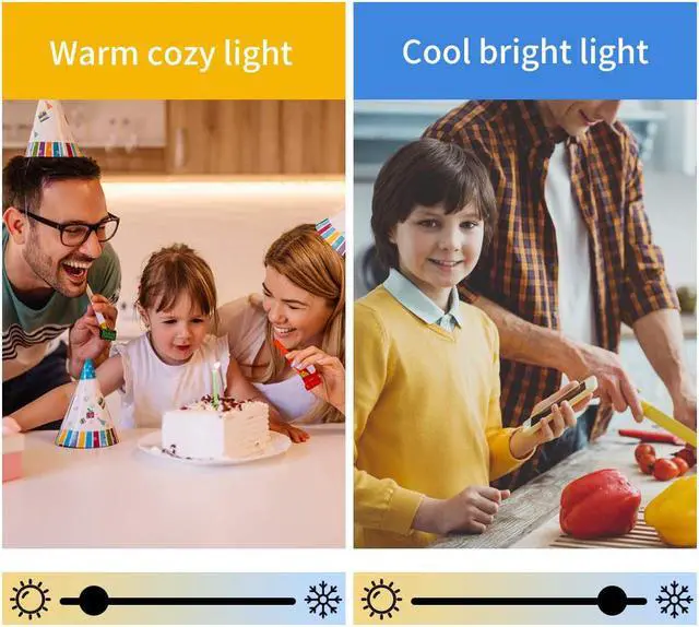 Alt view image 6 of 7 - A15 LED Smart Bulb, Compatible with Alexa, Google Home, E26, 5W=40W, Color Changing, Dimmable WiFi Light Bulbs, No Hub Required, 3Pack