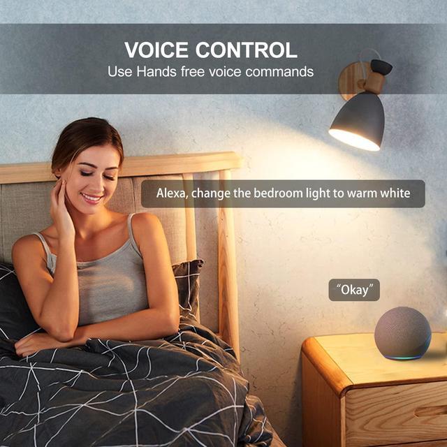 Alt view image 4 of 7 - Zigbee GU10 Smart Bulbs, Compatible with Hu*e*, Alexa & Google & ConBee (Hub Required), 5W(50W), LED WiFi Bulb, Dimmable, Color Changing &Tunable White, LED Track Light Bulbs, 2 Pack LEDEPLY