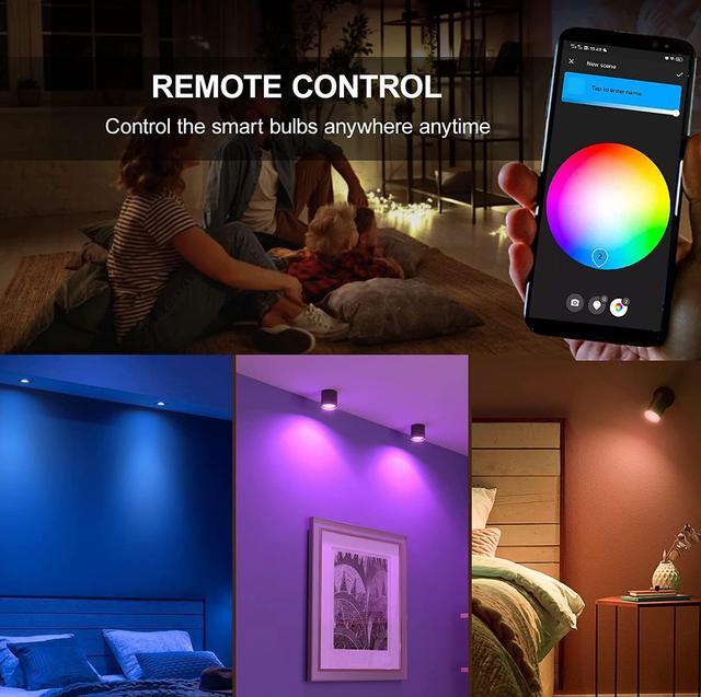 Alt view image 5 of 7 - Zigbee GU10 Smart Bulbs, Compatible with Hu*e*, Alexa & Google & ConBee (Hub Required), 5W(50W), LED WiFi Bulb, Dimmable, Color Changing &Tunable White, LED Track Light Bulbs, 2 Pack LEDEPLY