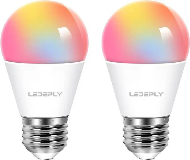 Main image of LEDEPLY Zigbee A15 Smart Bulbs, Compatible with Hue*, Alexa, Google & ConBee (Hub Required), E26, 5W=40W, Color Changing, Dimmable WiFi Light Bulbs, 2Pack
