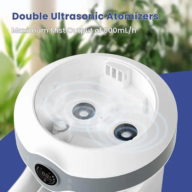 Alt view image 5 of 7 - Large Room Humidifiers 1000 sq.ft. Industrial Commercial humidifier, Ultrasonic Cool Mist Humidifier 800ml/h Output for Home, School, Office, Greenhouse, Warehouse, Indoor Planting