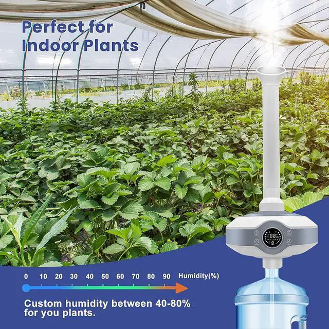 Alt view image 3 of 7 - Large Room Humidifiers 1000 sq.ft. Industrial Commercial humidifier, Ultrasonic Cool Mist Humidifier 800ml/h Output for Home, School, Office, Greenhouse, Warehouse, Indoor Planting