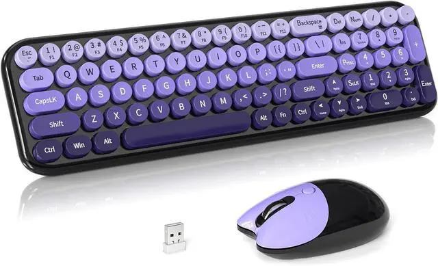 Main image of Wireless Keyboard and Mouse Combo 2.4GHz Colorful Full-Size
