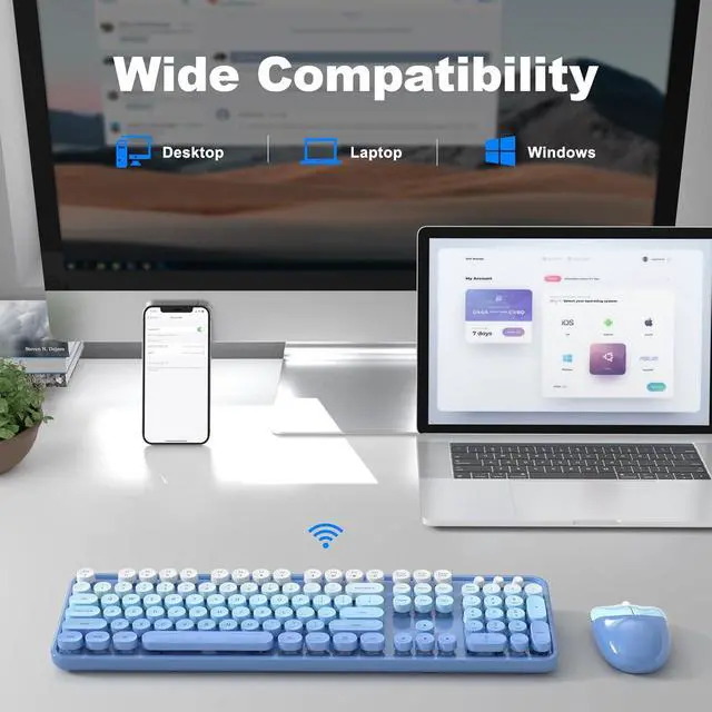 Alt view image 5 of 6 - Wireless Keyboards and Mouse Combos
