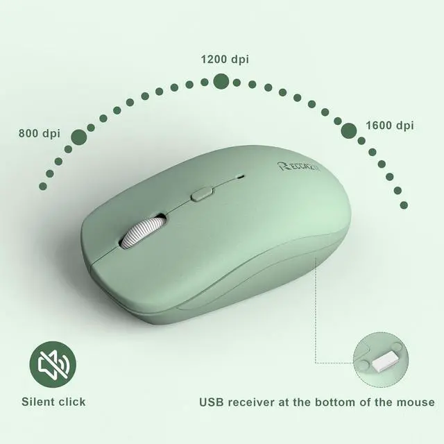 Alt view image 6 of 6 - Wireless Keyboard and Mouse Combo 2.4G Full Size Silent Keyboard