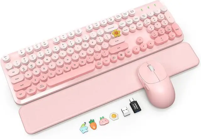 Main image of Wireless Keyboard and Mouse Combo Magnetic Soft-Touch Wrist Rest