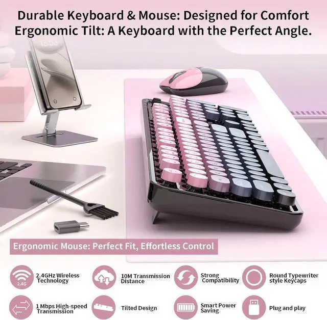Alt view image 2 of 6 - Wireless Keyboard and Mouse