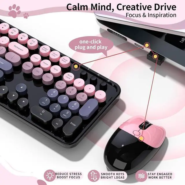 Alt view image 4 of 6 - Wireless Keyboard and Mouse