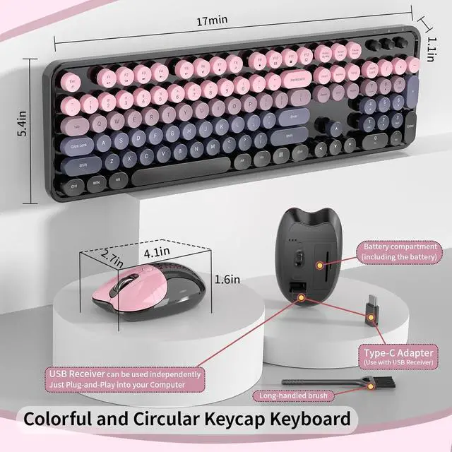 Alt view image 5 of 6 - Wireless Keyboard and Mouse