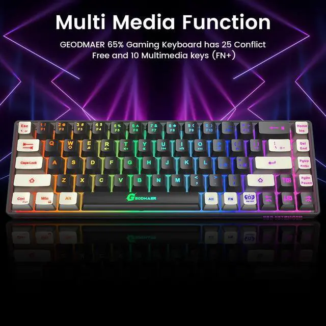 Alt view image 5 of 6 - 65% Gaming Keyboard and Mouse Combo