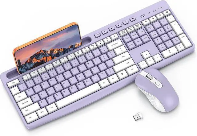 Main image of Purple Wireless Keyboard and Mouse Combo