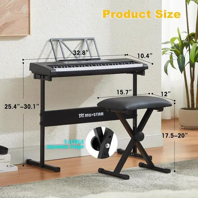 Alt view image 2 of 6 - 61 Key Piano Keyboard