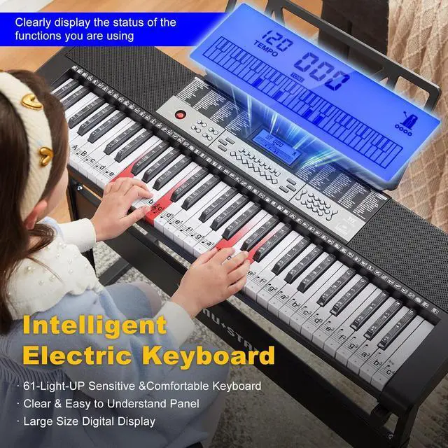 Alt view image 5 of 6 - 61 Key Piano Keyboard