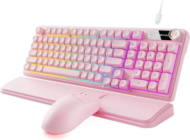 Main image of Wired Keyboard and Mouse Combo with Detachable Wrist Rest