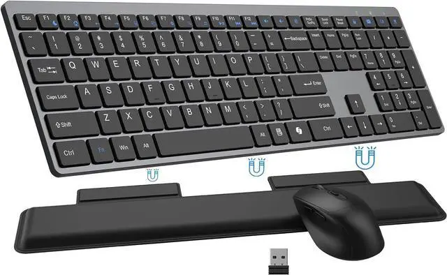 Main image of Wireless Keyboard and Mouse Combo Full Size Silent