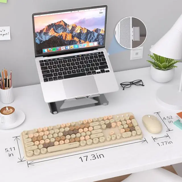Alt view image 6 of 6 - Colorful Wireless Keyboard and Mouse Combos