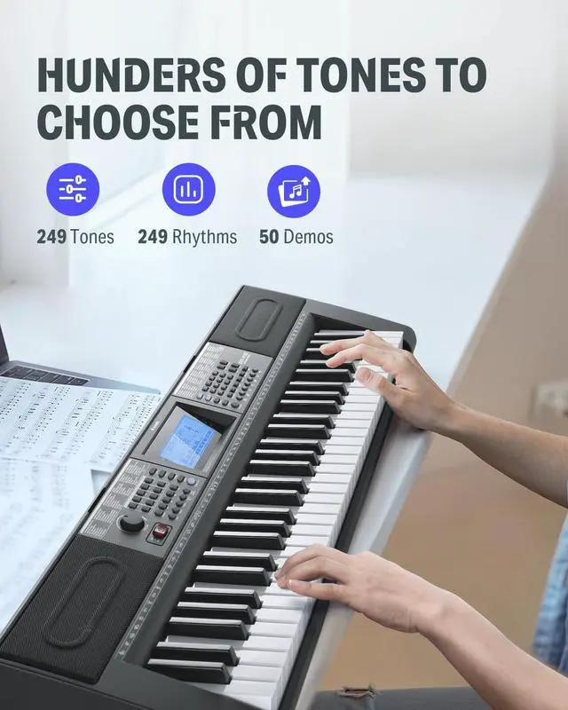 Alt view image 2 of 6 - 61 Key Keyboard Piano