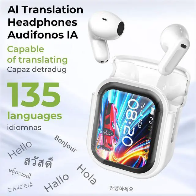 Alt view image 3 of 7 - Translation Earbuds Real Time - 2025 New AI 135 Language Translator Earbuds