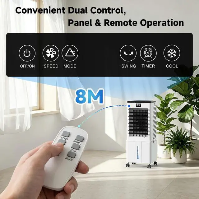 Alt view image 4 of 7 - Portable Air Conditioner with Auto Oscillation