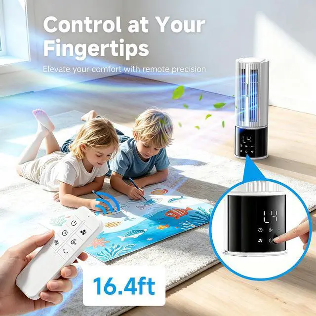 Alt view image 3 of 7 - Portable Air Conditioner Air Cooler 6-in-1 Portable Tower Fan