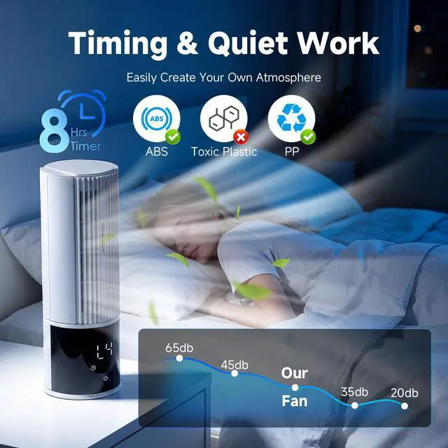 Alt view image 4 of 7 - Portable Air Conditioner Air Cooler 6-in-1 Portable Tower Fan