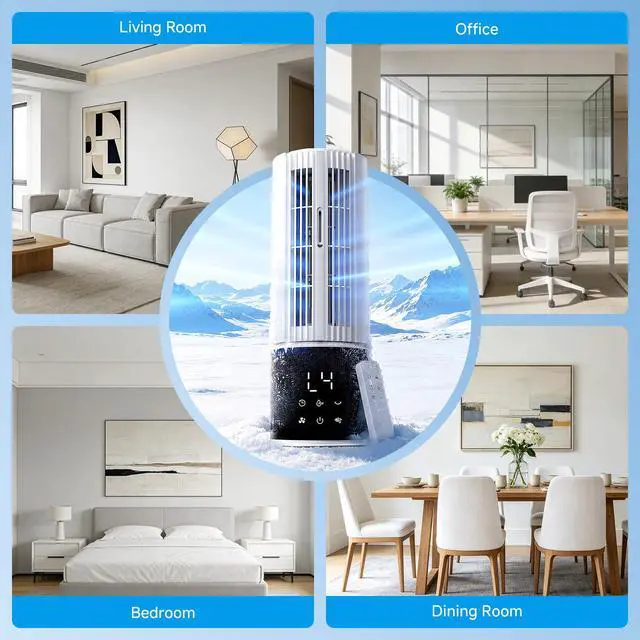 Alt view image 6 of 7 - Portable Air Conditioner Air Cooler 6-in-1 Portable Tower Fan