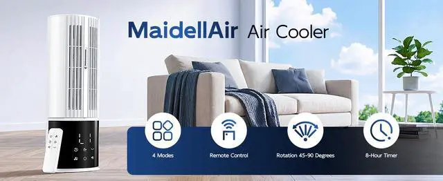 Alt view image 7 of 7 - Portable Air Conditioner Air Cooler 6-in-1 Portable Tower Fan