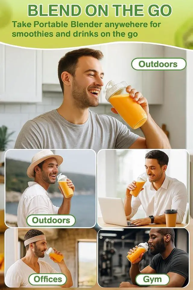 Alt view image 4 of 5 - Portable 500ml Mini Juice Blender
