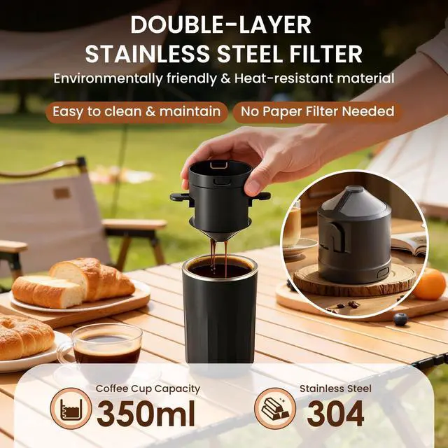 Alt view image 3 of 7 - Grind & Brew All-in-One Portable Coffee Maker