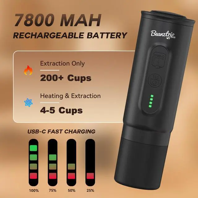 Alt view image 3 of 7 - Portable Electric Espresso Maker 20Bar