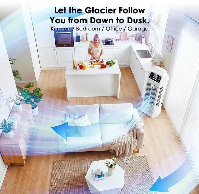 Alt view image 5 of 7 - 6 in 1 Air Conditioner 1200ML Air Cooler