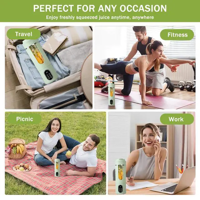 Alt view image 6 of 7 - Portable Blender 530ml Fruit Veggie Juicer