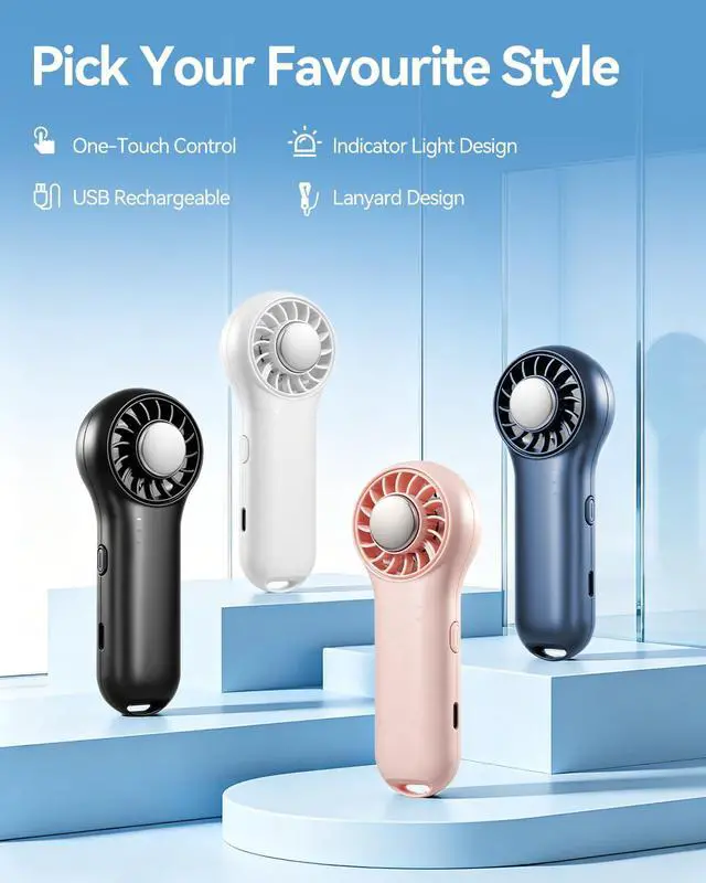 Alt view image 6 of 7 - Handheld Fan with Active Ice Cooler