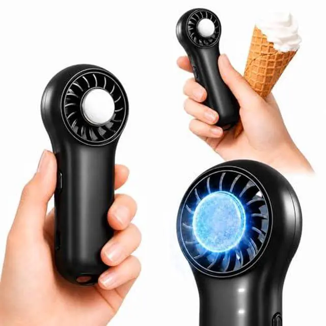 Alt view image 7 of 7 - Handheld Fan with Active Ice Cooler