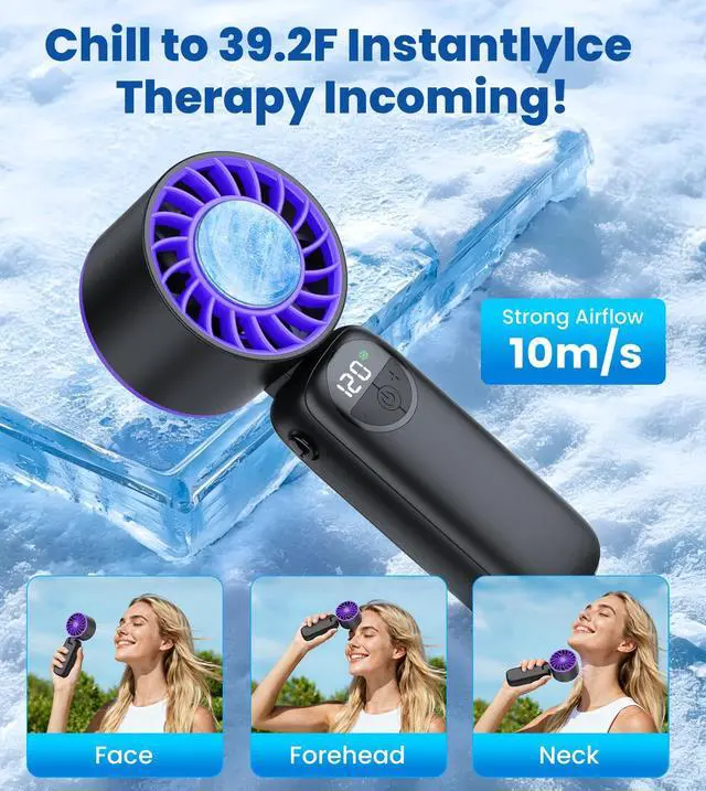 Main image of Handheld Portable Turbo Fan with Ice Cooler